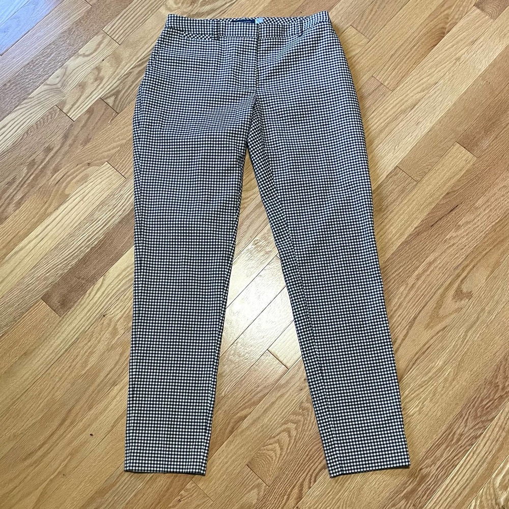 Tommy Hilfiger Black White Plaid Trouser Dress Pants 4